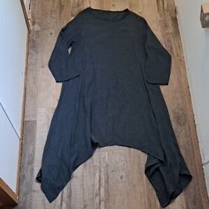 Source Unknown Charcoal Asymmetrical Tunic